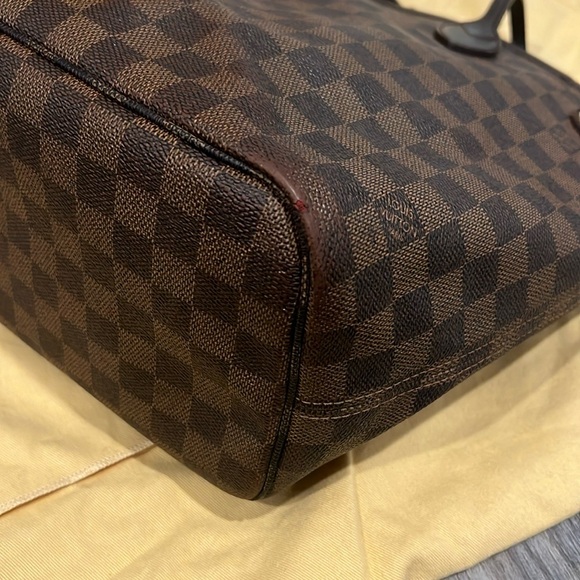 Louis Vuitton Neverfull MM Damier Ebene Tote Shoulder Bag Handbag - Picture 14 of 16